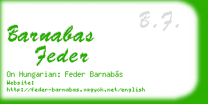 barnabas feder business card